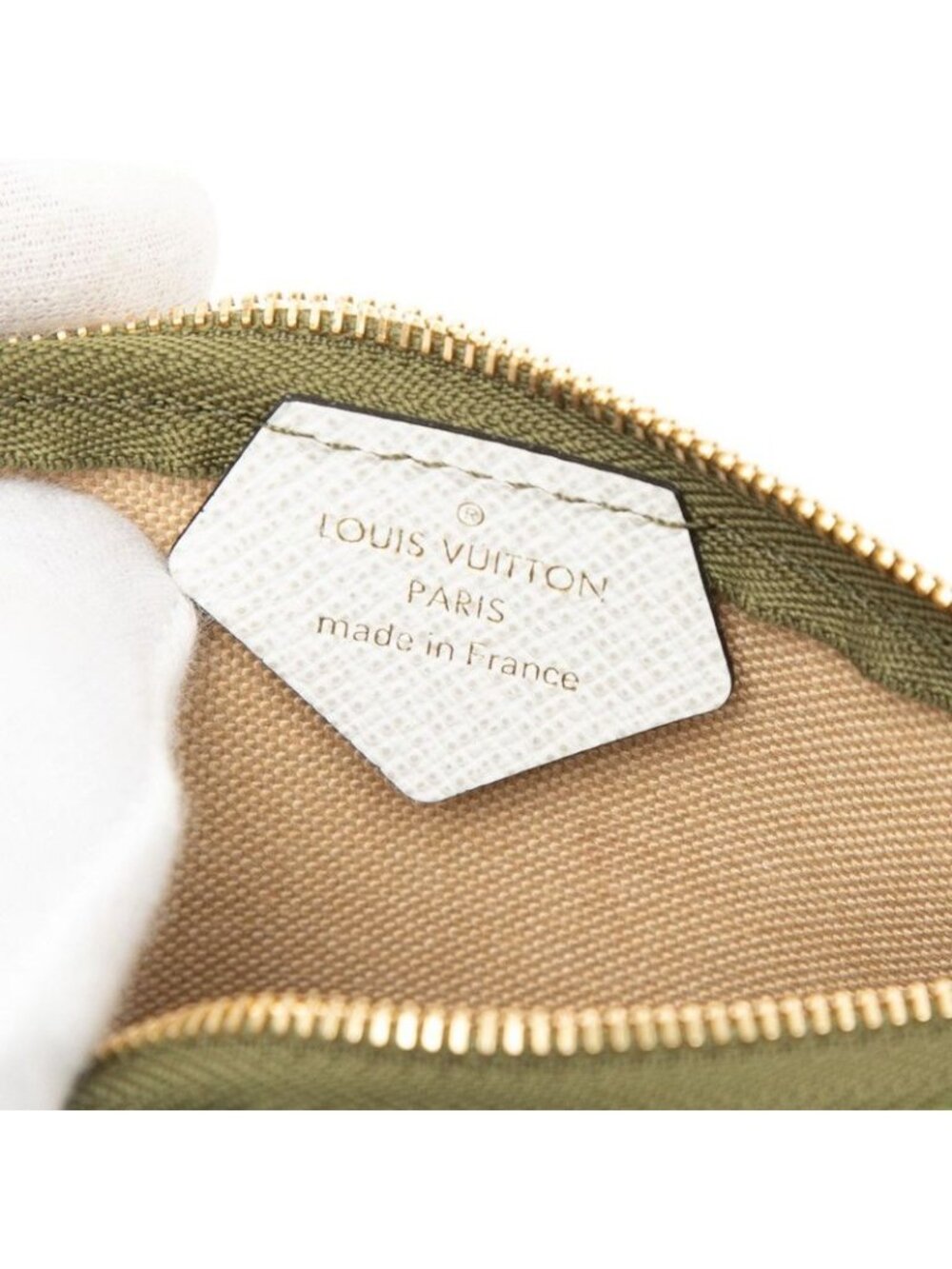 Louis Vuitton Monogram Giant Mini Pochette Accessoires Pouch Beige Green Ivory - Picture 5 of 7